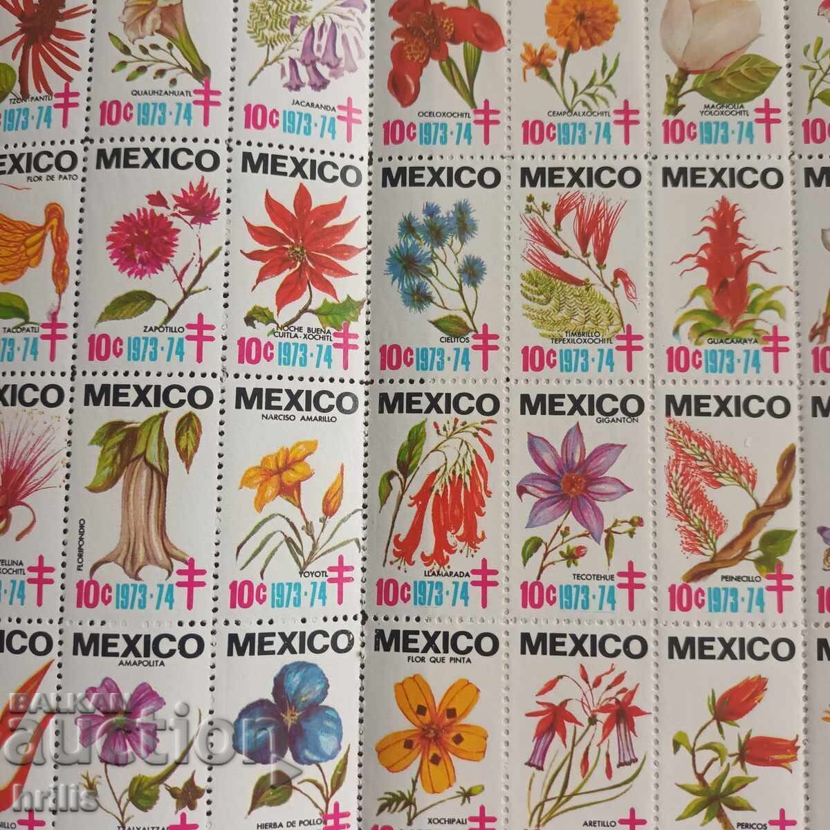 MEXICO 1973 - SHEET OF STAMPS CLEAN NEW YEAR'S EDITION with price 8.90 BGN | € 4.55 MEXICO 1973 - SHEET OF STAMPS CLEAN NEW YEAR'S EDITION with price 8.90 BGN | € 4.55