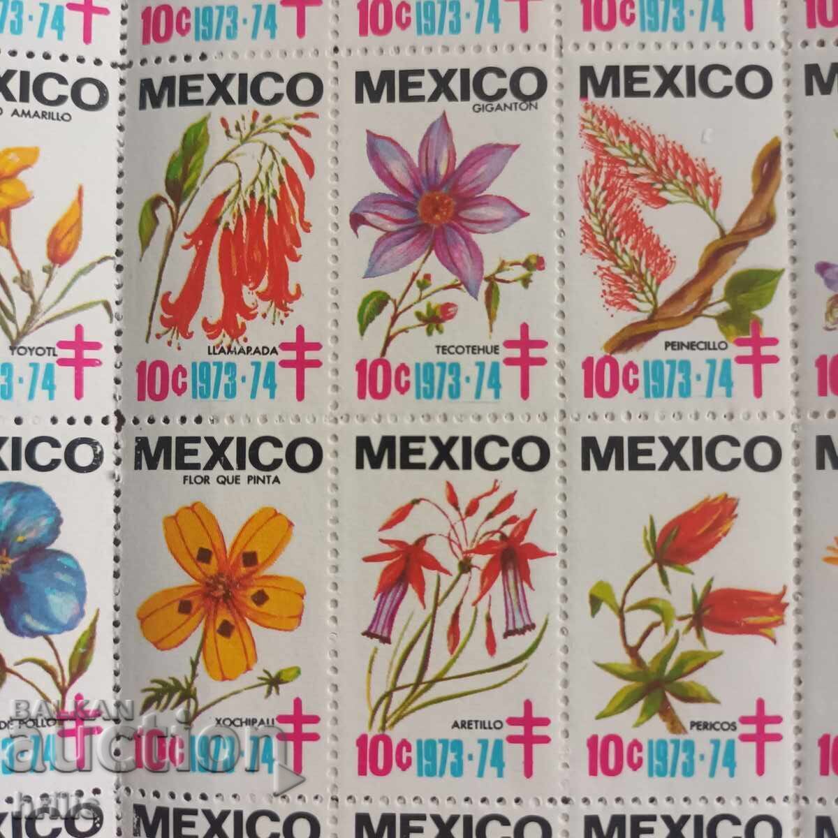 Auction MEXICO 1973 - SHEET OF STAMPS CLEAN NEW YEAR'S EDITION Auction MEXICO 1973 - SHEET OF STAMPS CLEAN NEW YEAR'S EDITION