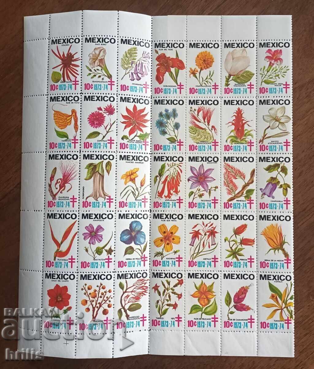 MEXICO 1973 - SHEET OF STAMPS CLEAN NEW YEAR'S EDITION MEXICO 1973 - SHEET OF STAMPS CLEAN NEW YEAR'S EDITION