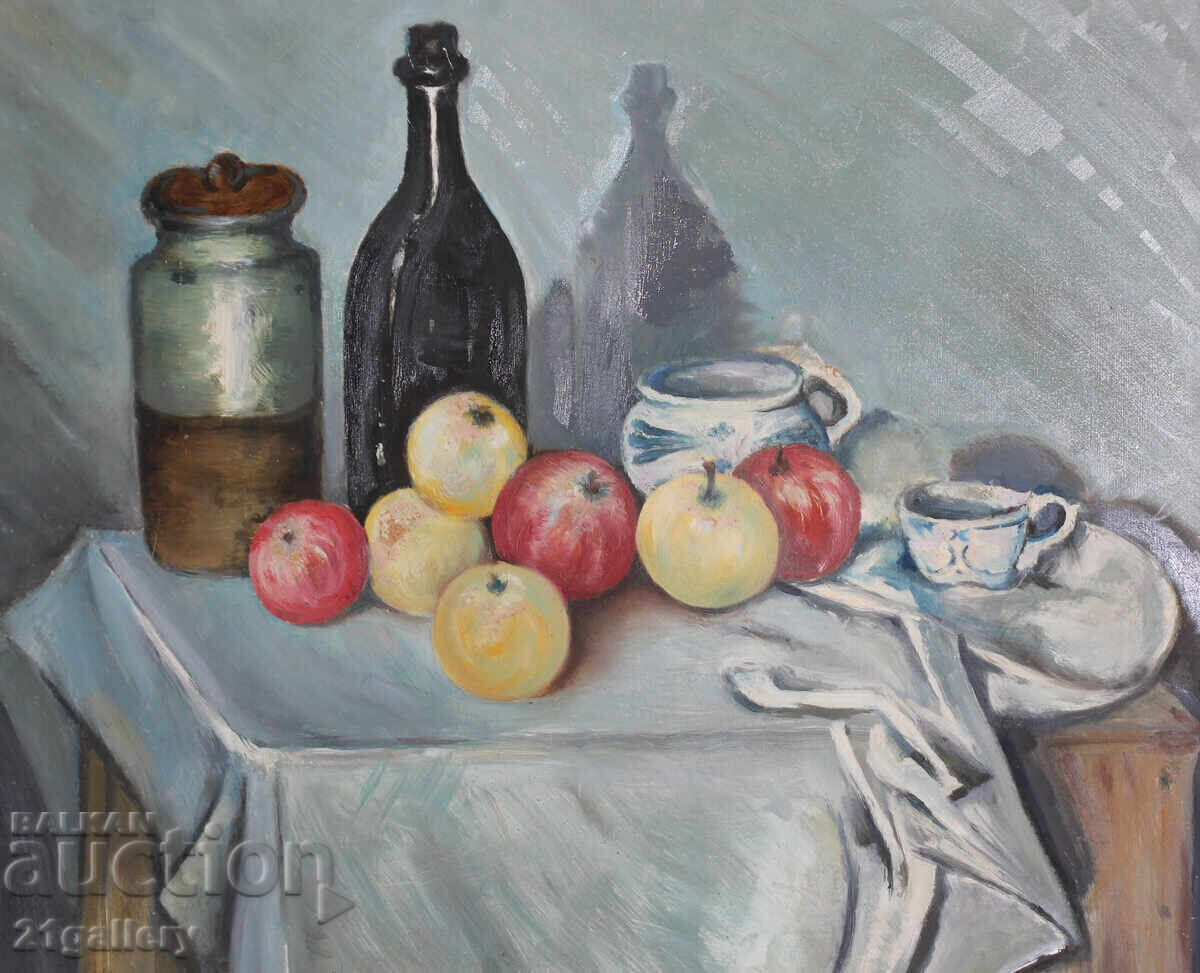 Натюрморт, маслени бои, подписана 1973г. с цена 500.00 лв. | € 255.65 Натюрморт, маслени бои, подписана 1973г. с цена 500.00 лв. | € 255.65