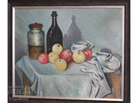 Still life, oil paints, signed 1973.