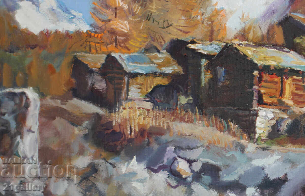 Forest landscape, oil paints, signed 1993. - 6 Forest landscape, oil paints, signed 1993. - 6