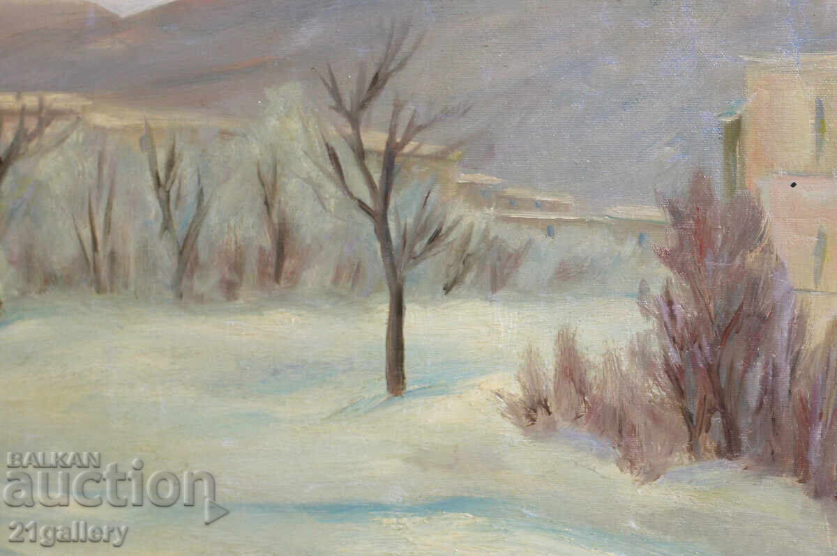 Winter landscape, oil paints, signed 1981. - 7 Winter landscape, oil paints, signed 1981. - 7