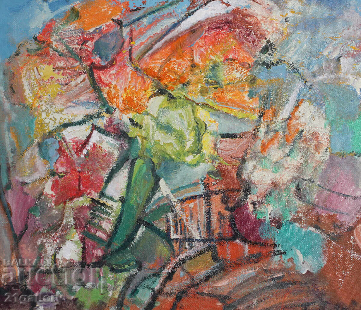 Δημοπρασία Αφηρημένη σύνθεση, λαδομπογιές, υπογεγραμμένη Δημοπρασία Αφηρημένη σύνθεση, λαδομπογιές, υπογεγραμμένη