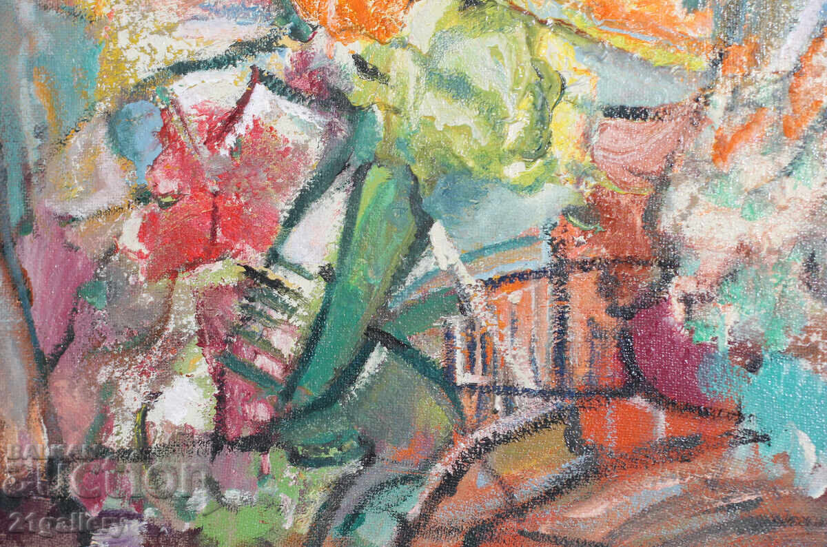 Αφηρημένη σύνθεση, λαδομπογιές, υπογεγραμμένη - 5 Αφηρημένη σύνθεση, λαδομπογιές, υπογεγραμμένη - 5