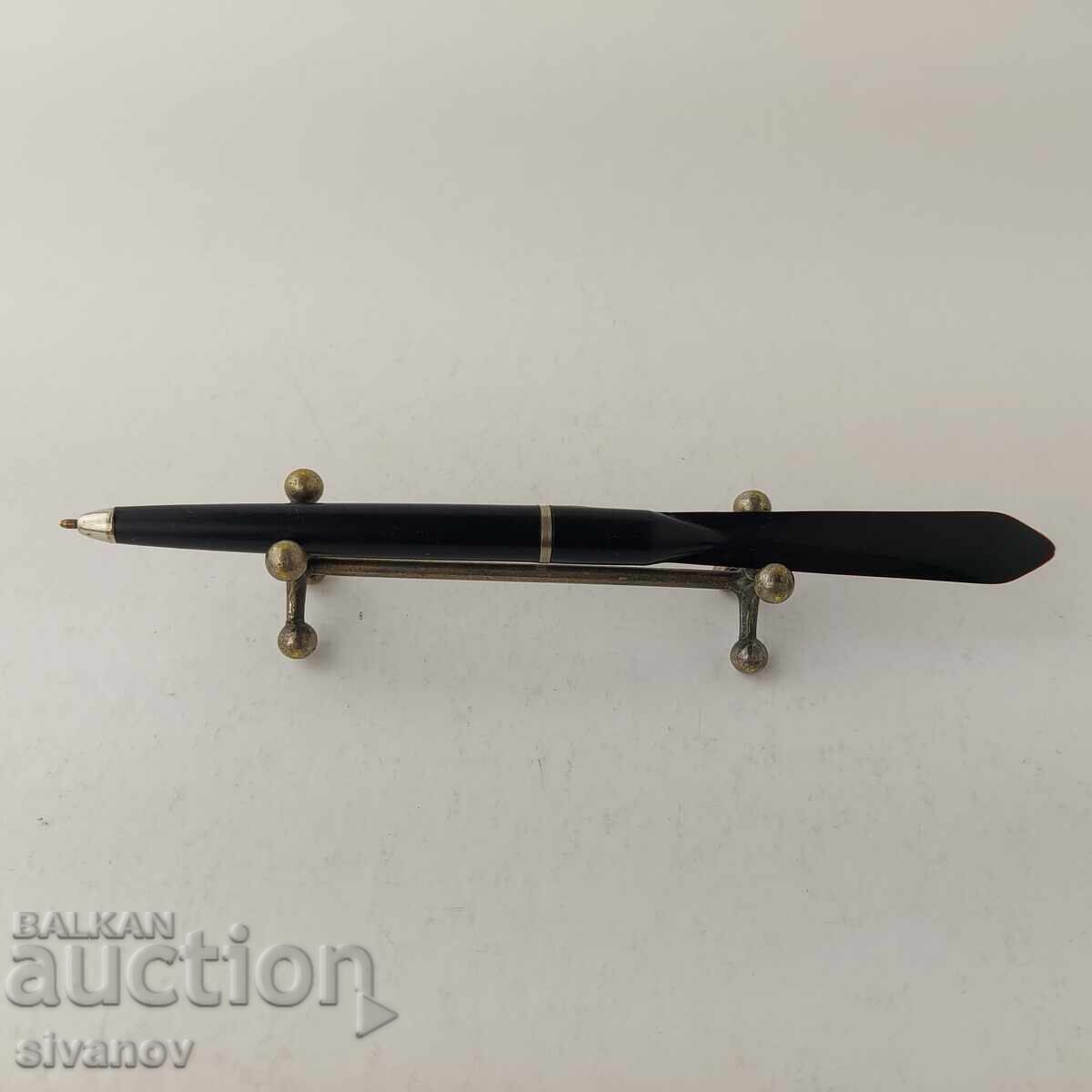 Old pen with plasticine knife #5786 Old pen with plasticine knife #5786