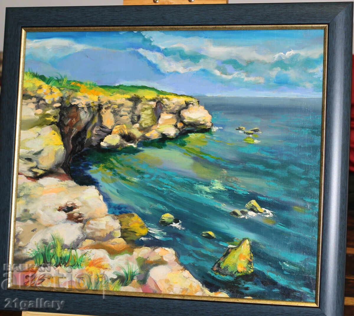 Auction  Seascape, oil on canvas, signed