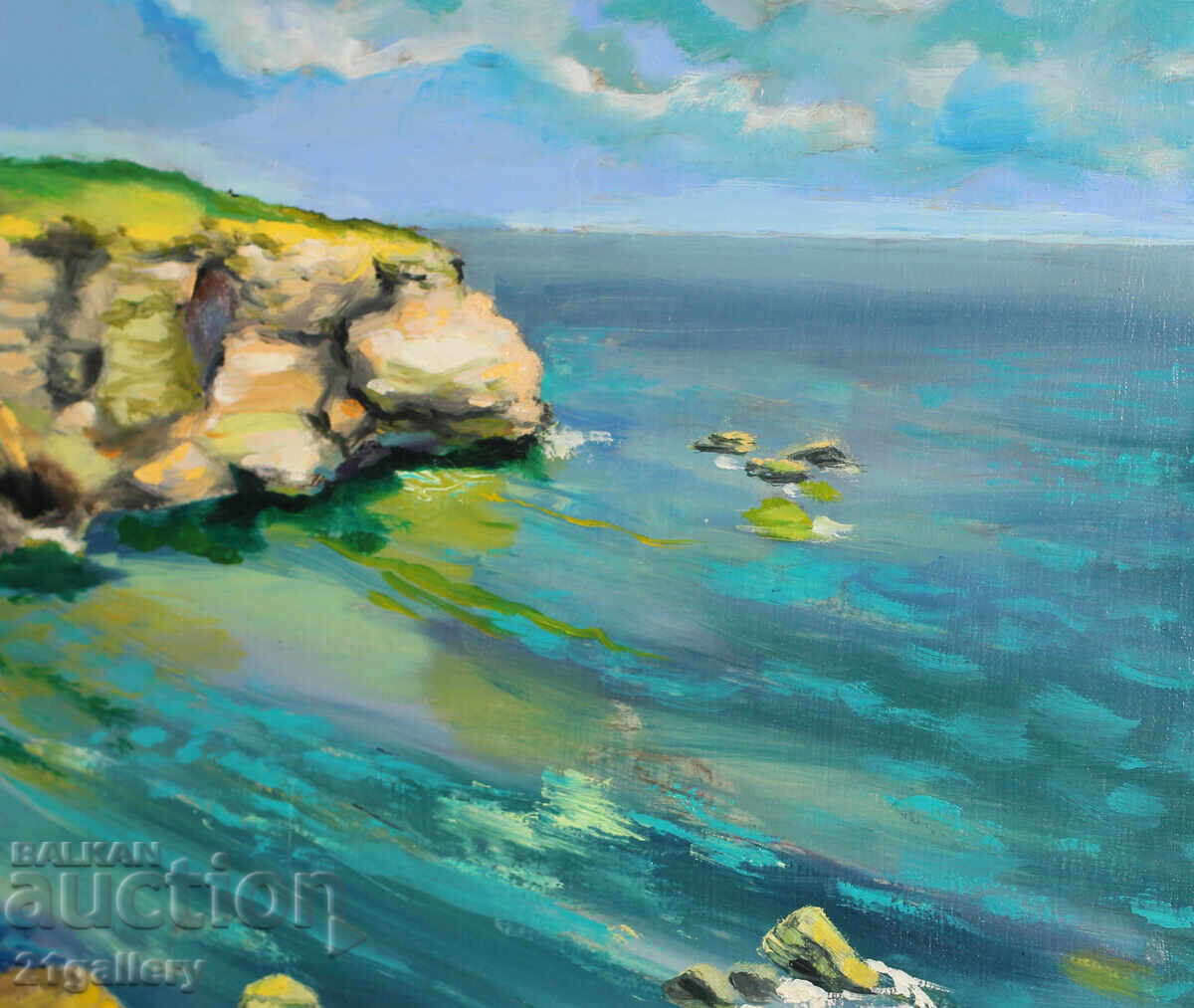 Seascape, oil on canvas, signed - 7