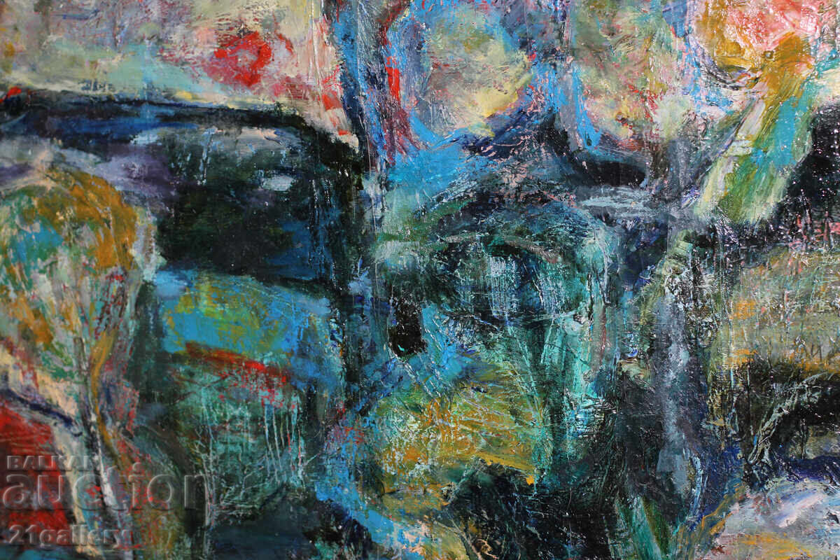 Abstract composition, oil paints 1988. - 5 Abstract composition, oil paints 1988. - 5