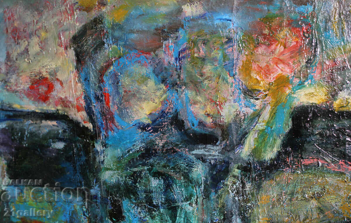 Abstract composition, oil paints 1988. - 6 Abstract composition, oil paints 1988. - 6