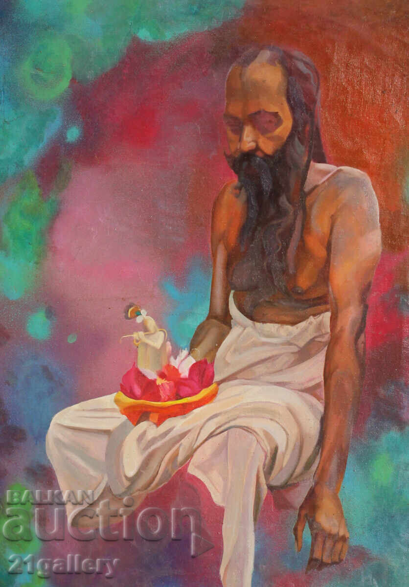 Auction  Male portrait, oil paints