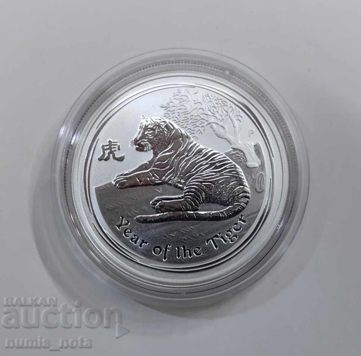 Lunar 1/2 oz. silver Year of the Tiger 2010 Lunar 1/2 oz. silver Year of the Tiger 2010