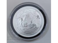 Lunar 2 oz. silver Year of the Rabbit 2011