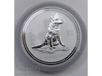 Лунар 5 oz. сребро  Година на Кучето 2006 г. UNC