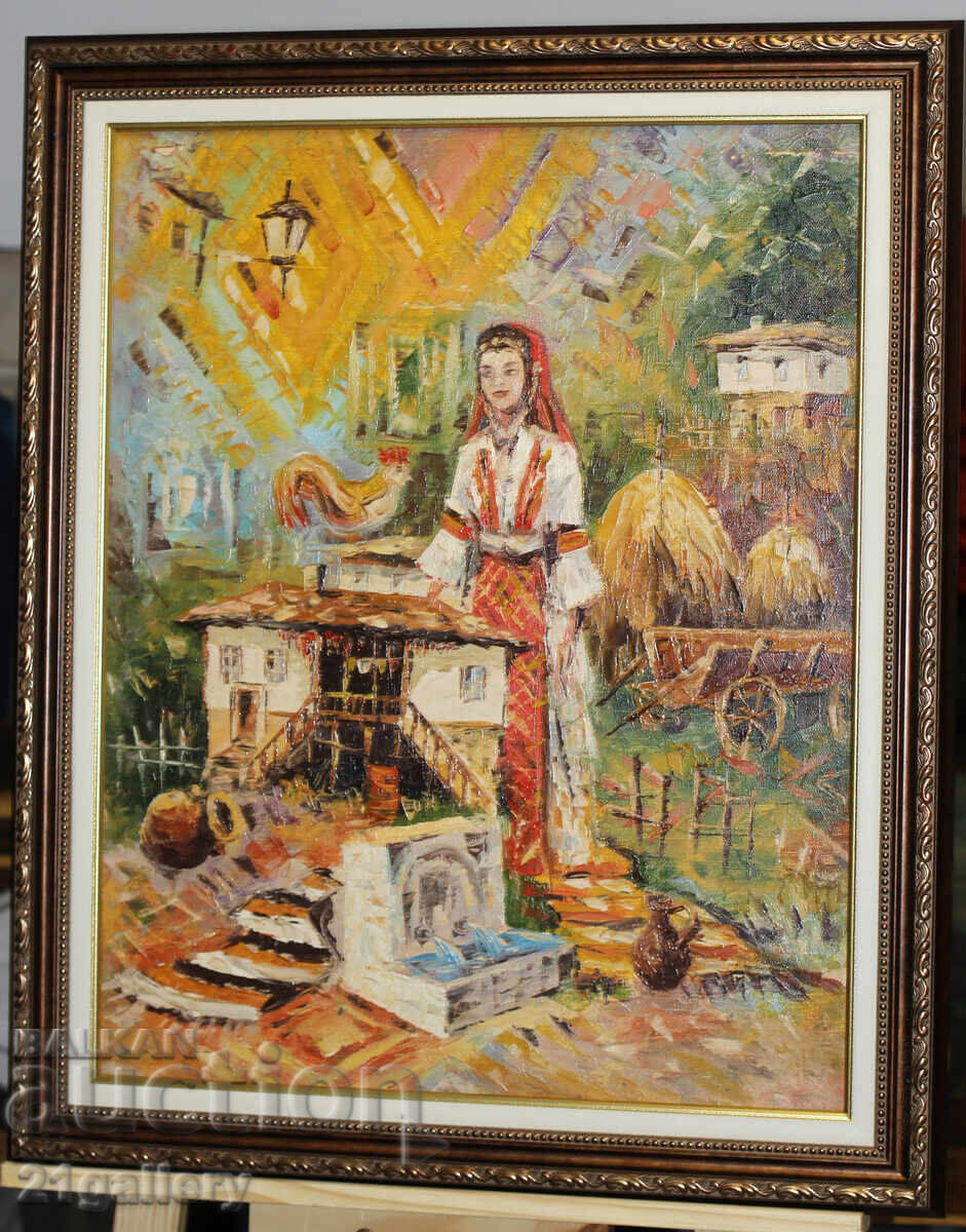 Auction Figural composition - everyday theme, oil paints Auction Figural composition - everyday theme, oil paints