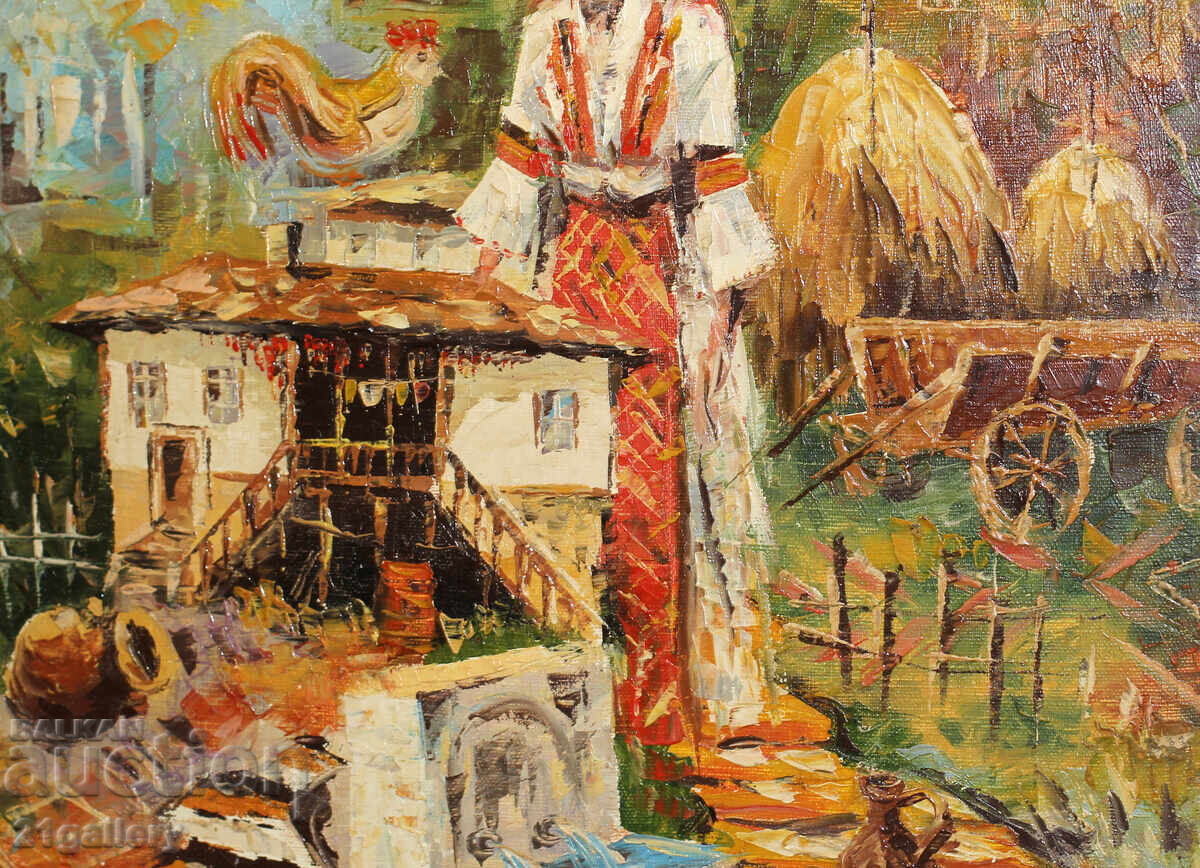 Figural composition - everyday theme, oil paints - 5 Figural composition - everyday theme, oil paints - 5