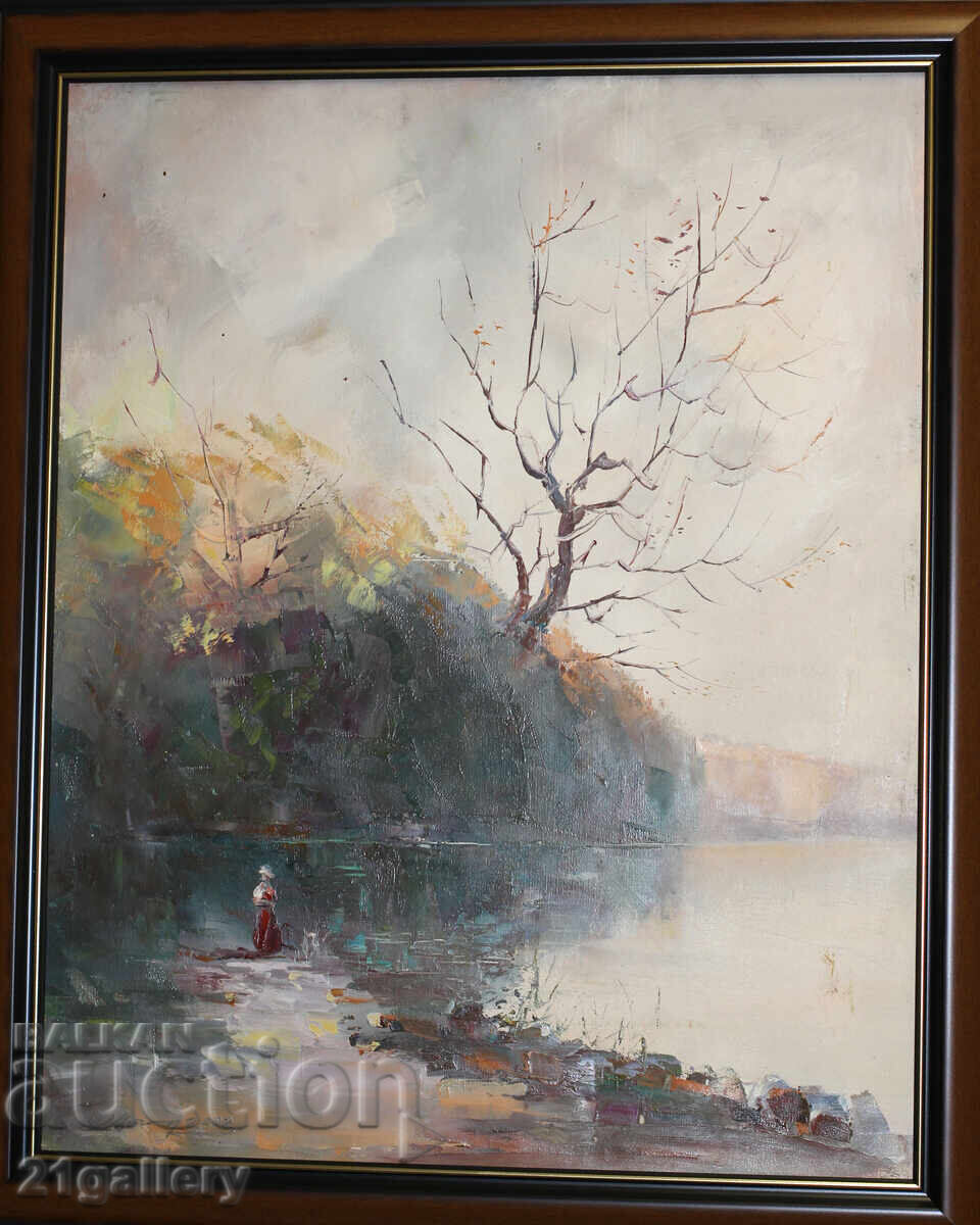 Metodi Idakiev '' Plimbare '' ulei pe pânză 2002 cu preț 500.00 BGN | € 255.65 Metodi Idakiev '' Plimbare '' ulei pe pânză 2002 cu preț 500.00 BGN | € 255.65