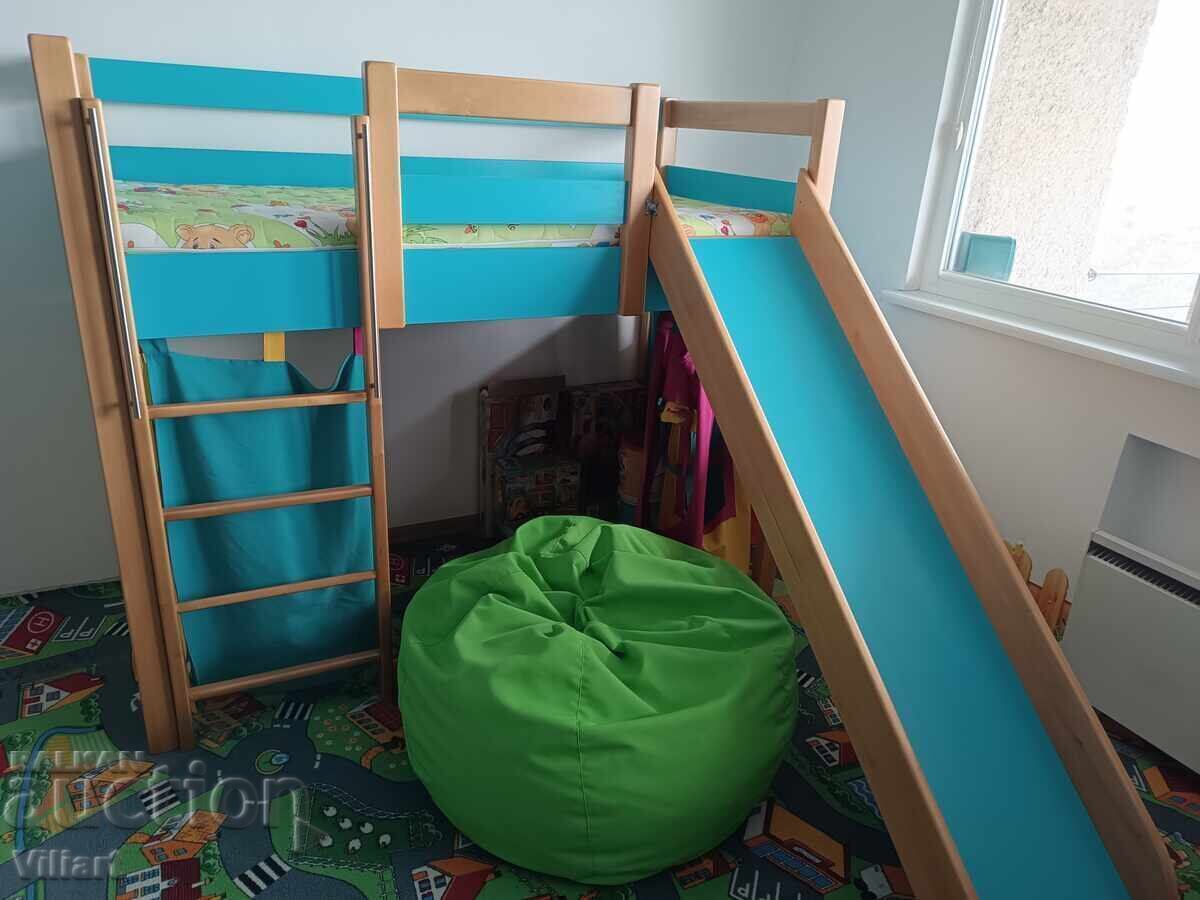 Children's bed with slide and mattress - 7