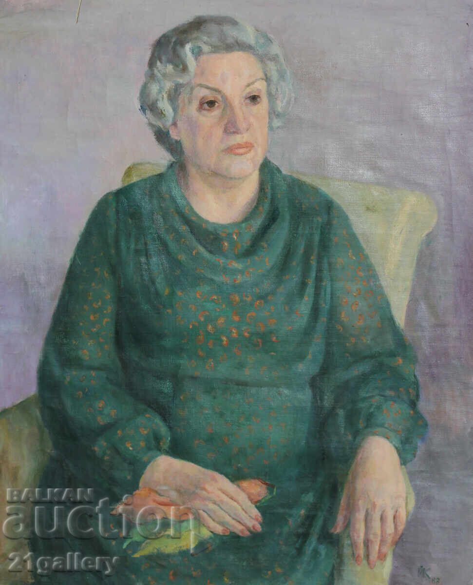 Yordanka Karamalakova (1921 - 2011) Γυναικείο Πορτρέτο 1988 με τιμή € 800.00 | 1564.67 BGN Yordanka Karamalakova (1921 - 2011) Γυναικείο Πορτρέτο 1988 με τιμή € 800.00 | 1564.67 BGN
