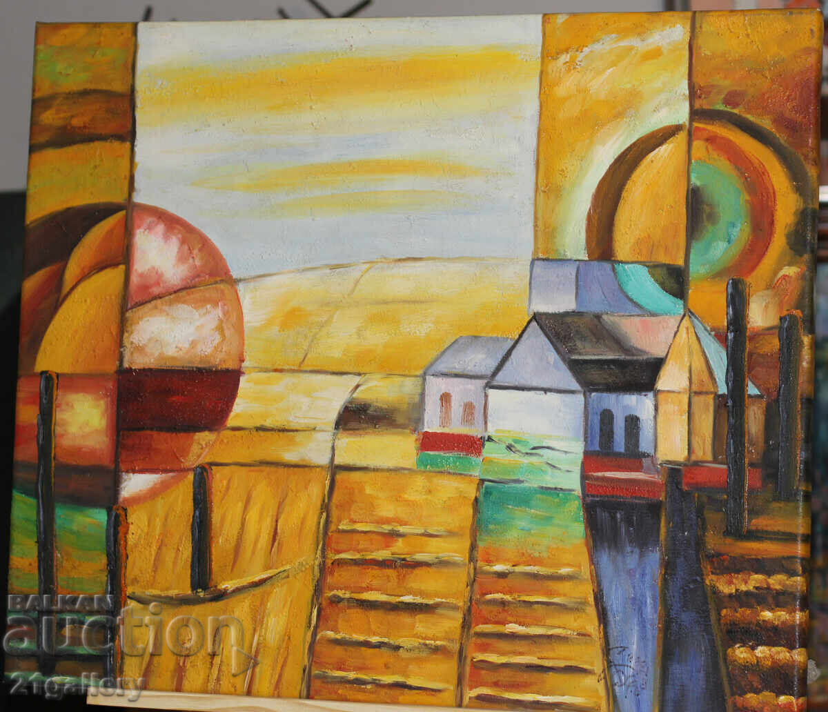 Delivery of Abstract landscape, oil paints Delivery of Abstract landscape, oil paints