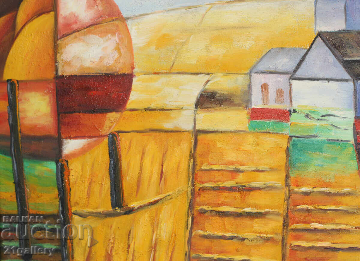 Abstract landscape, oil paints - 5 Abstract landscape, oil paints - 5