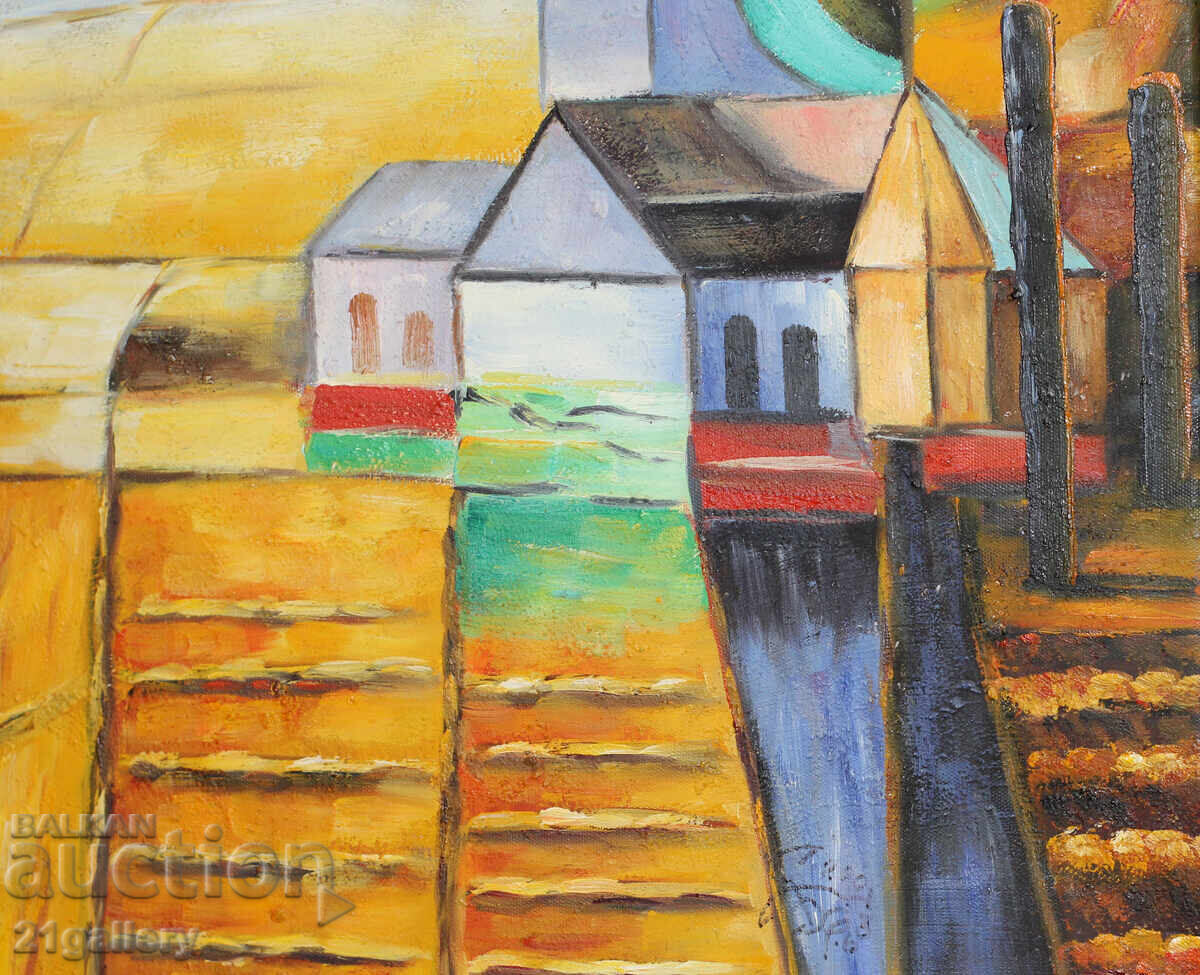 Abstract landscape, oil paints - 6 Abstract landscape, oil paints - 6