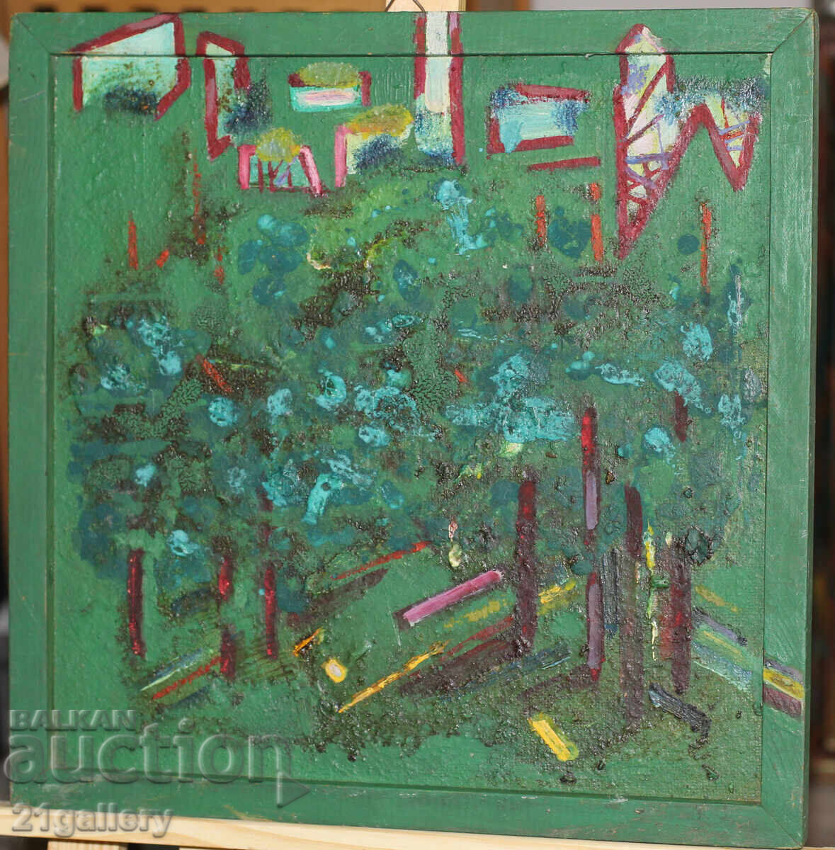 Auction Abstract composition, oil paints Auction Abstract composition, oil paints