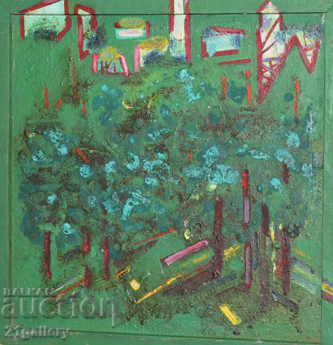 Abstract composition, oil paints Abstract composition, oil paints