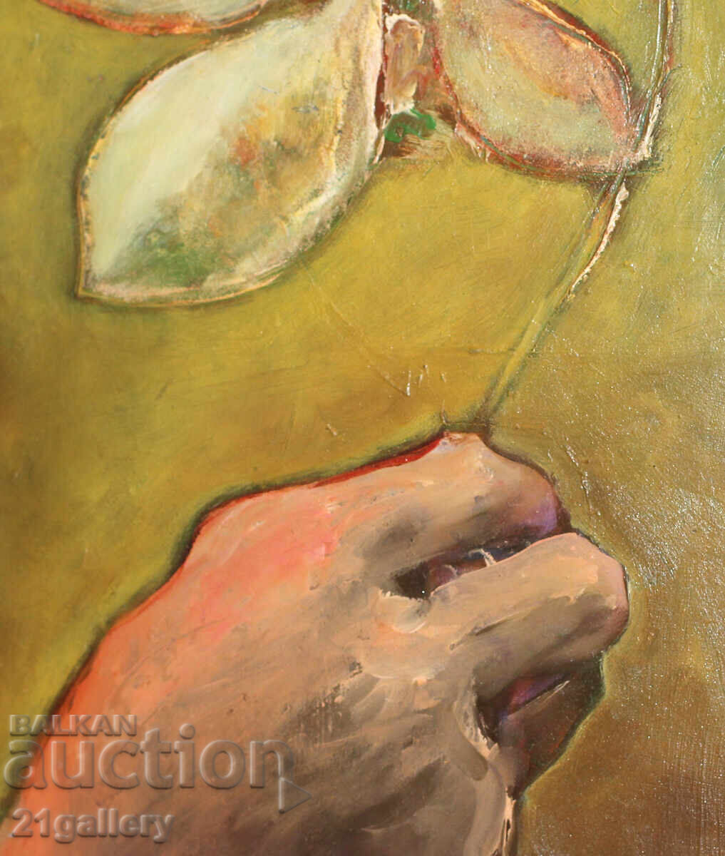 Mariyan Ivanov Mano (1948-) Oil composition with snowdrop - 5 Mariyan Ivanov Mano (1948-) Oil composition with snowdrop - 5