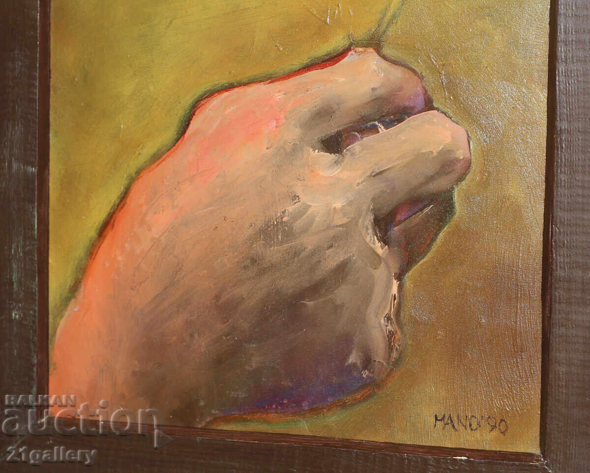 Mariyan Ivanov Mano (1948-) Compoziție de ulei cu ghiocel - 6