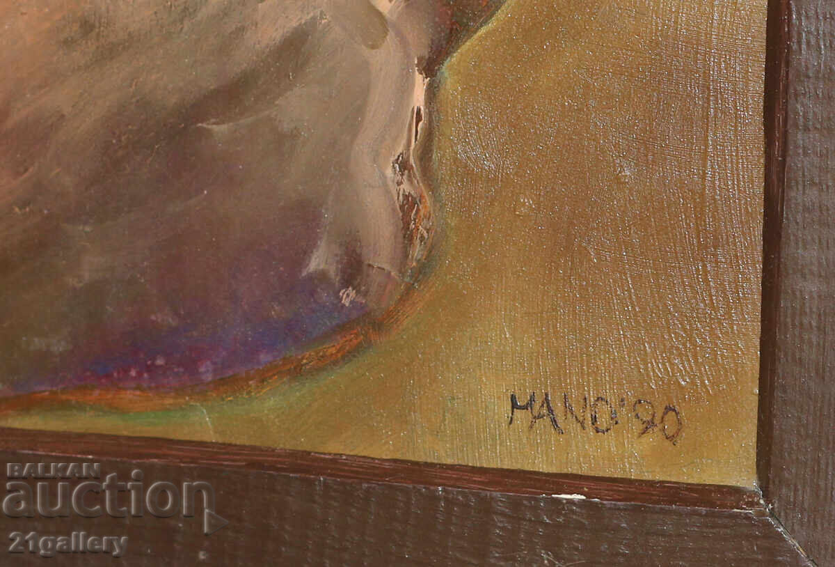 Mariyan Ivanov Mano (1948-) Compoziție de ulei cu ghiocel - 7