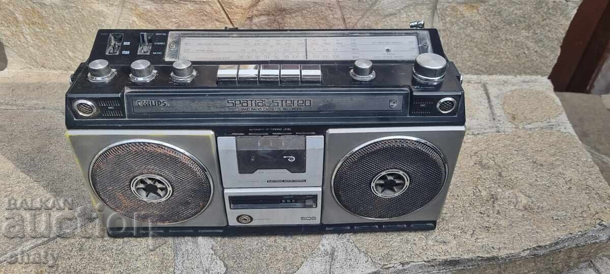 Old Phillips cassette player Old Phillips cassette player
