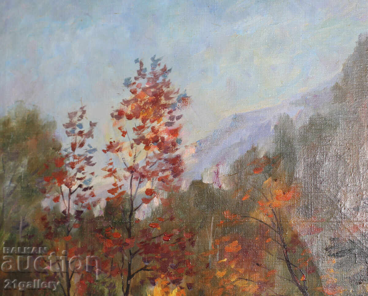 Доставка на Пейзаж - горска пътека, маслени бои Доставка на Пейзаж - горска пътека, маслени бои