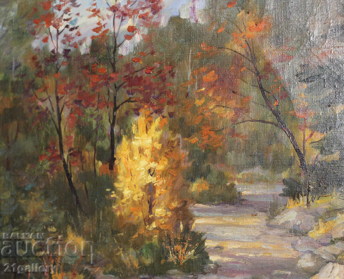 Пейзаж - горска пътека, маслени бои - 5 Пейзаж - горска пътека, маслени бои - 5