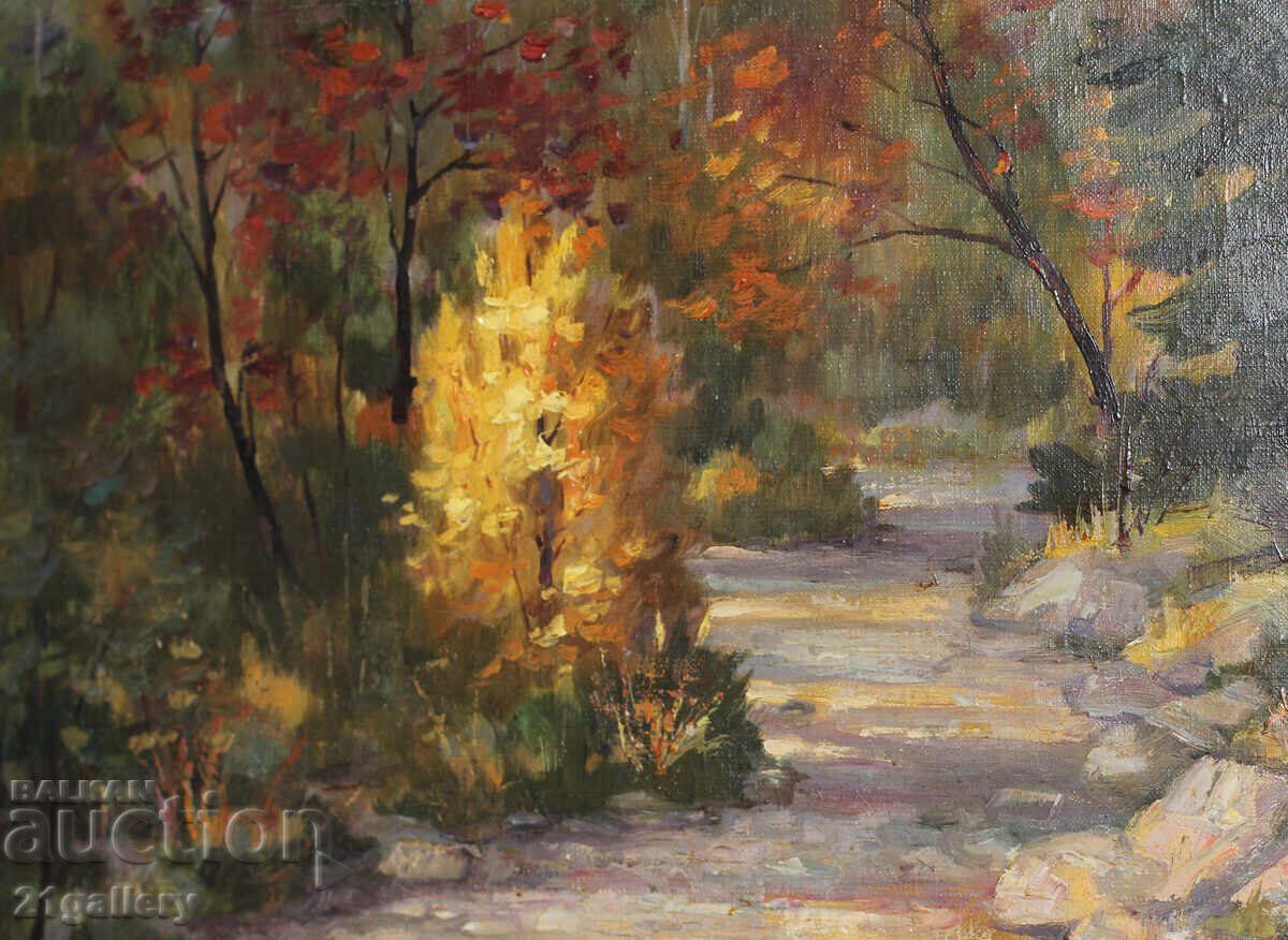 Пейзаж - горска пътека, маслени бои - 6 Пейзаж - горска пътека, маслени бои - 6