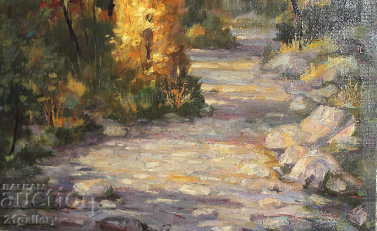 Пейзаж - горска пътека, маслени бои - 7 Пейзаж - горска пътека, маслени бои - 7