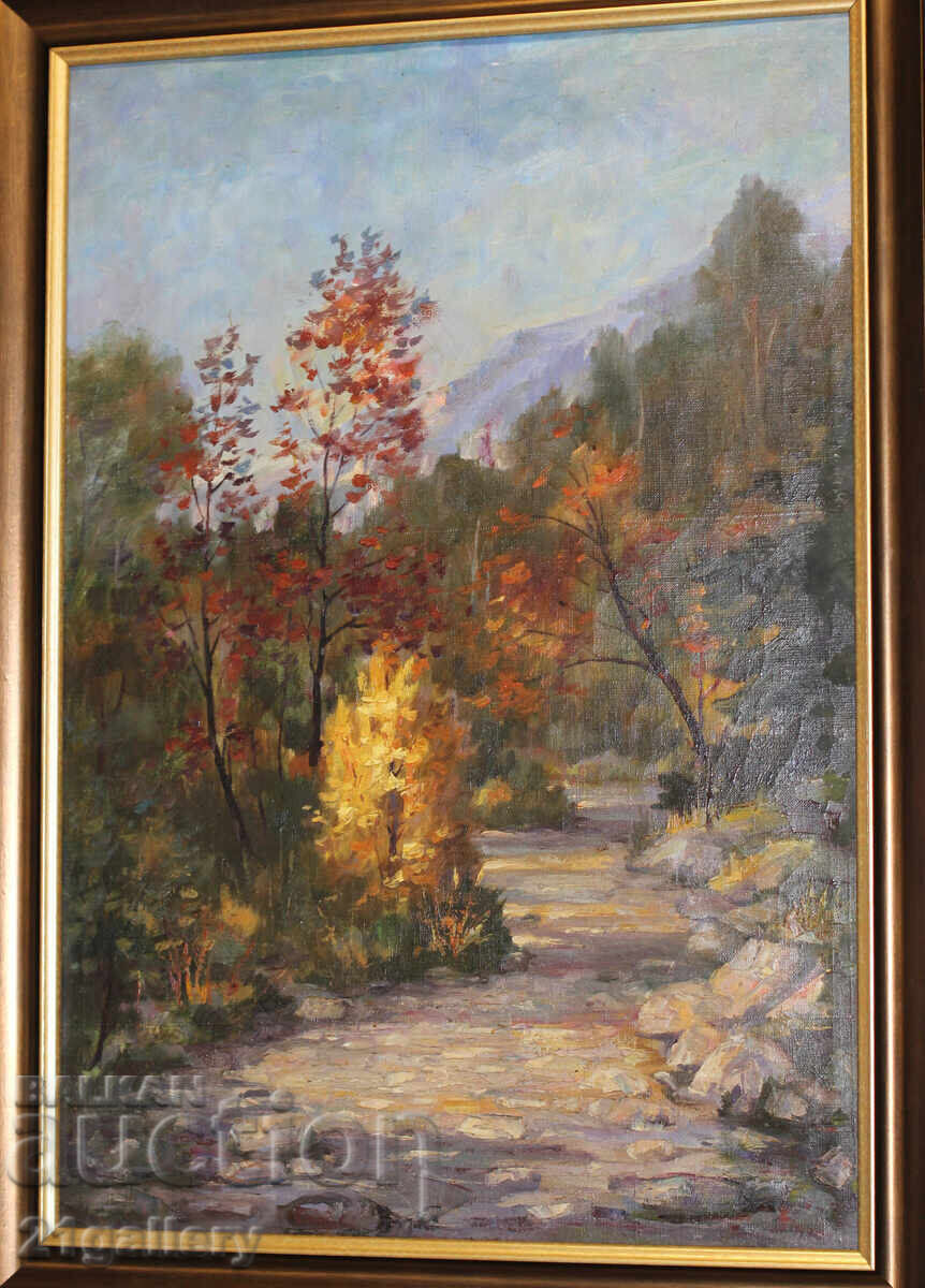 Пейзаж - горска пътека, маслени бои Пейзаж - горска пътека, маслени бои