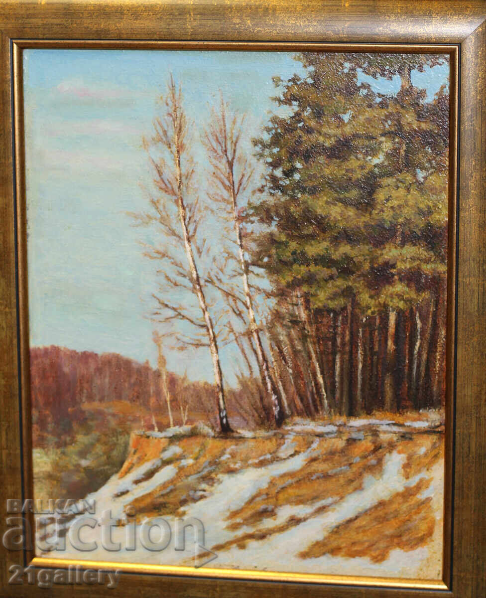 Forest landscape, oil paints Forest landscape, oil paints