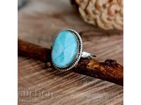 Silver ring with Larimar - 5683