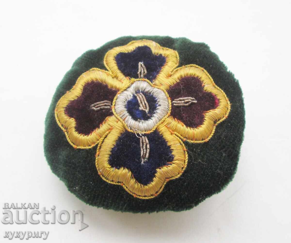 19th century old Renaissance needlepoint velvet wire embroidery 19th century old Renaissance needlepoint velvet wire embroidery