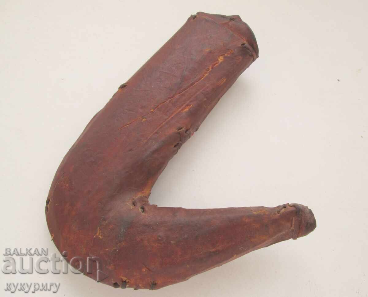 Delivery of Old leather scabbard with stones and ornaments for knife dagger blade