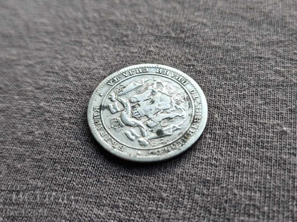 1 lev 1882 Principality of Bulgaria Silver Coin 18 - 6 1 lev 1882 Principality of Bulgaria Silver Coin 18 - 6