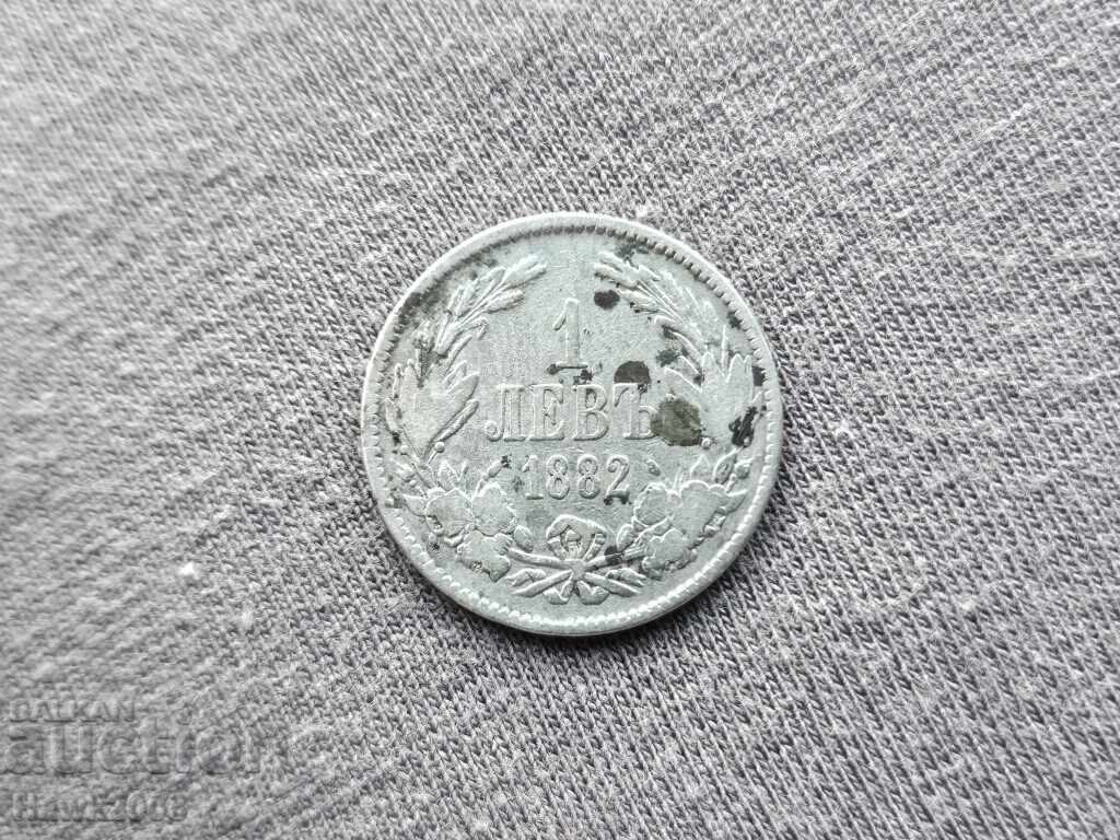 1 lev 1882 Principality of Bulgaria Silver Coin 18 1 lev 1882 Principality of Bulgaria Silver Coin 18