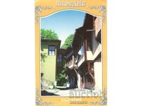 Old postcard - Plovdiv, Old houses