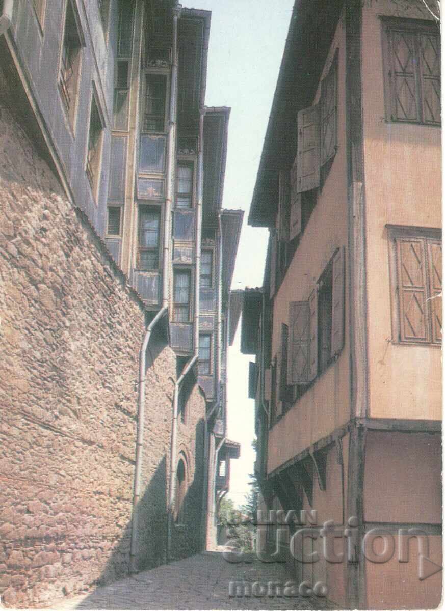 Old postcard - Plovdiv, Old houses Old postcard - Plovdiv, Old houses