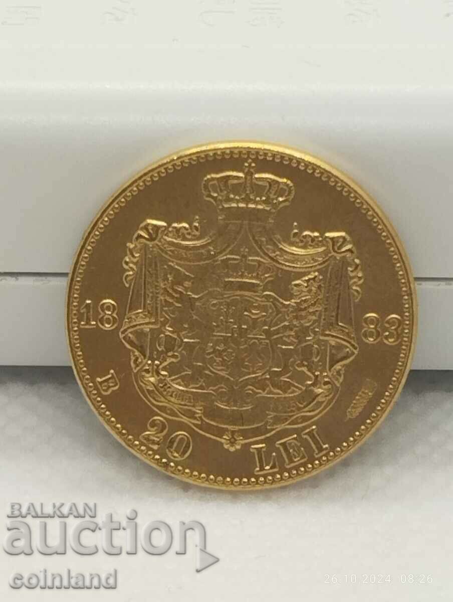 Licitație 20 LEI 1883-REPLICA REPRODUCERE