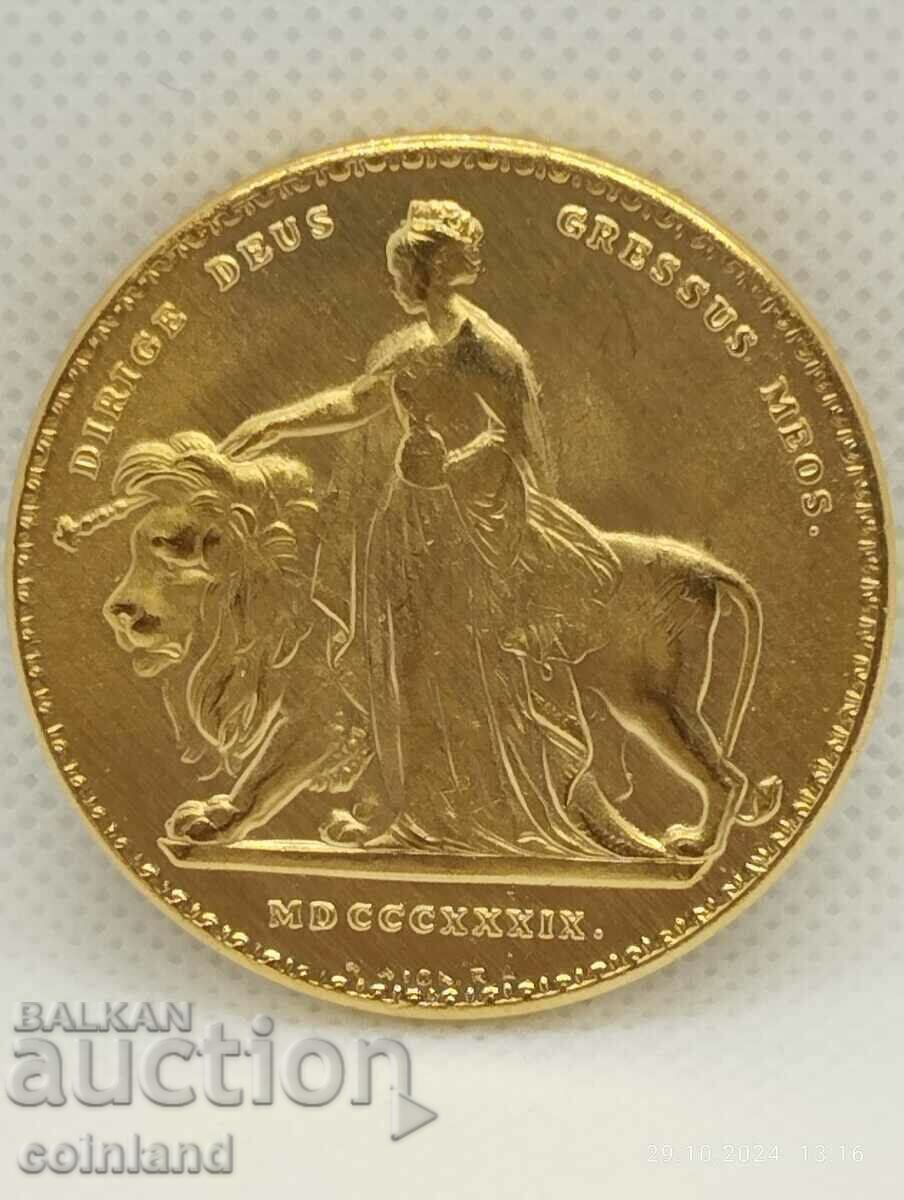 5 LIBRE 1839 - REPRODUCERE REPLICA cu preț 15.00 BGN | € 7.67