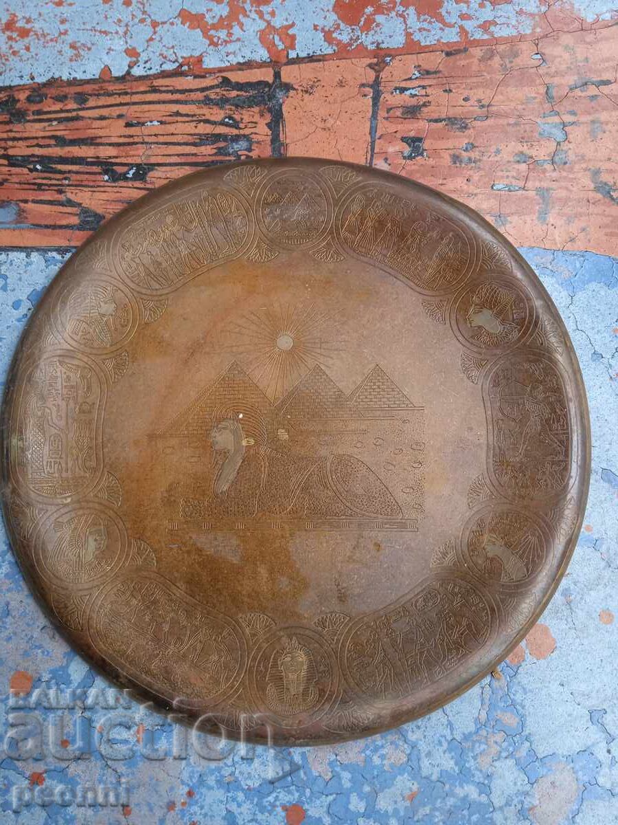 Copper panel, plate - Egyptian motifs with price 10.00 BGN | € 5.11