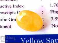 NATURAL YELLOW SAPPHIRE - CERTIFICATE - 3.99 carats (14)