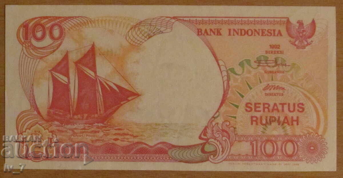 100 RUPIAS 1992, INDONESIA - UNC